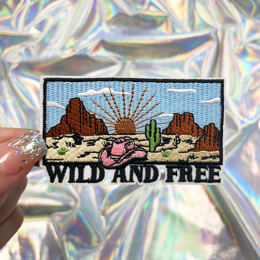 Wild and Free Desert Scene Iron On Patch